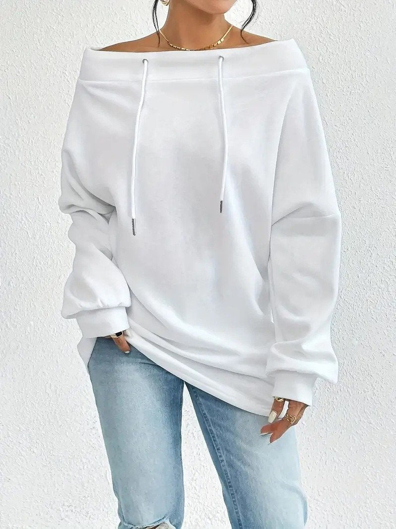 Cozy Off Shoulder Sweatshirt for Women