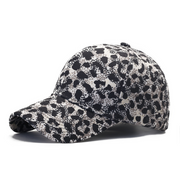 Spotted Baseball Cap for Women - Adjustable Curved Brim Leopard Print