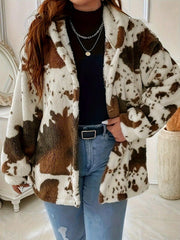 Cozy Cow Print Coat