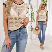 2026 Spring Summer Knit Vest Waistcoat, Lightweight Cross-Border Knit Top
