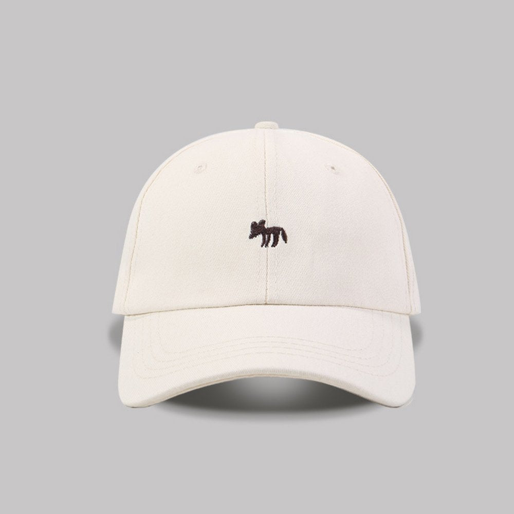 Women's Embroidered Fox Baseball Cap for Daily Wear