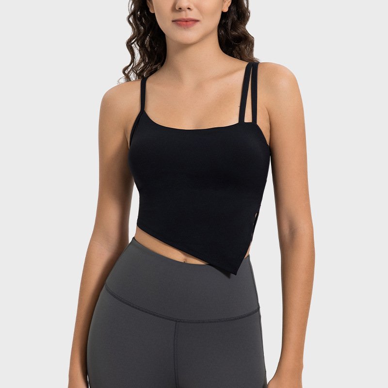 Summer Yoga Tank Top for Women with Built-in Bra Support