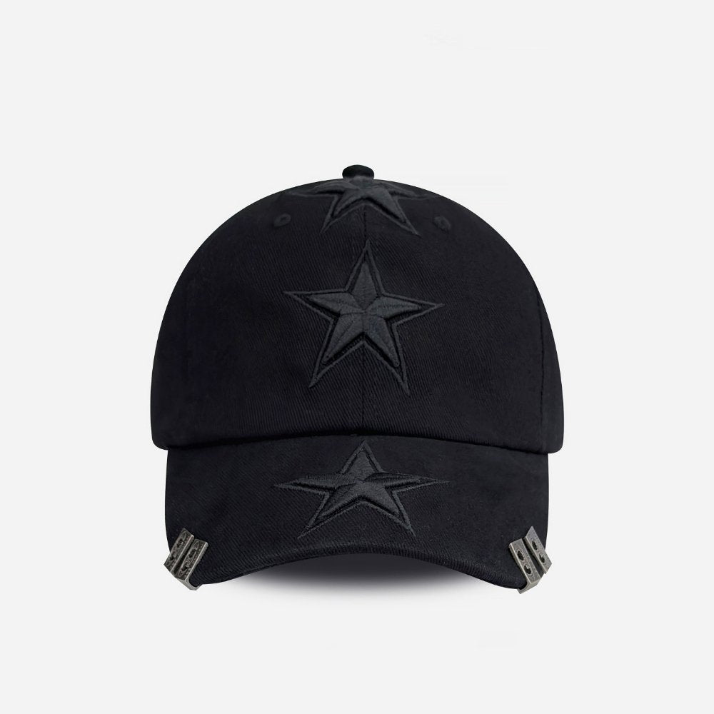 Trendy Streetwear Baseball Cap with Embroidered Star Patches