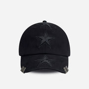 Trendy Streetwear Baseball Cap with Embroidered Star Patches