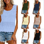 Breathable Cutout Knit Vest for Women