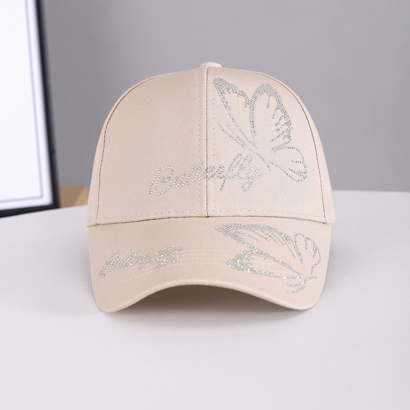 3D Rhinestone Butterfly Letter Cap For Men & Women