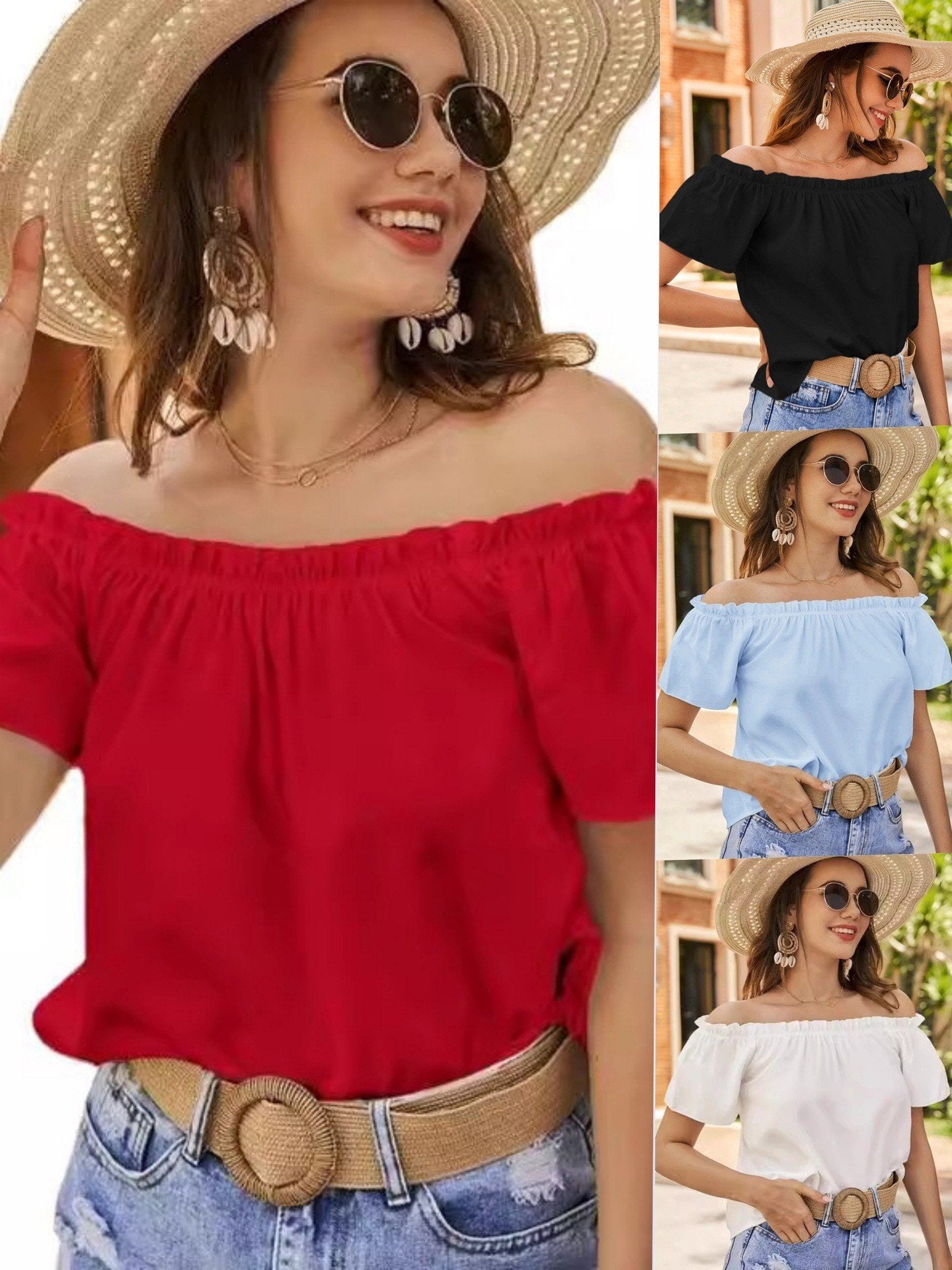 Summer One Shoulder Top for Women