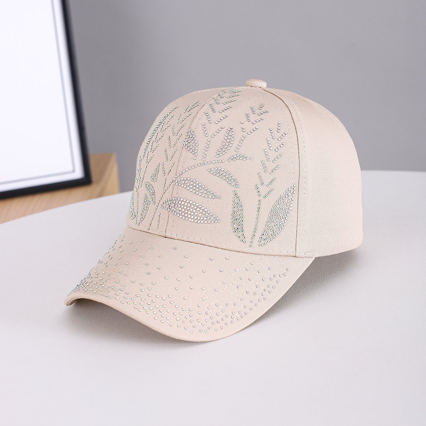 Adjustable Leaf-Shaped Beaded Cap for Men & Women