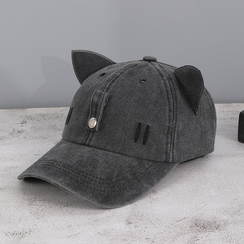 Cool 3D Cat Whiskers Baseball Cap, Street Style Sun Protection