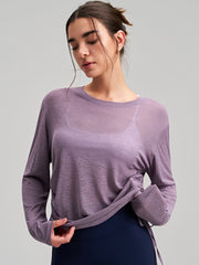 Long-Sleeve Yoga Cover-up Top for Women