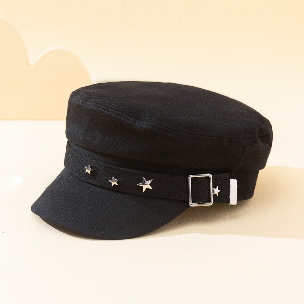 Navy Y2K Star Shaped Cap for Women