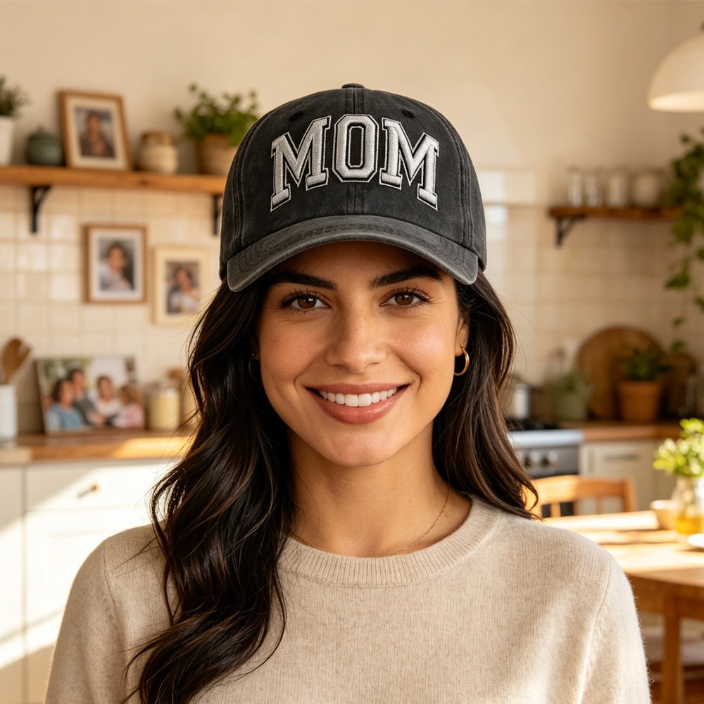 Vintage Mom Embroidery Baseball Cap, Women's Casual Hat