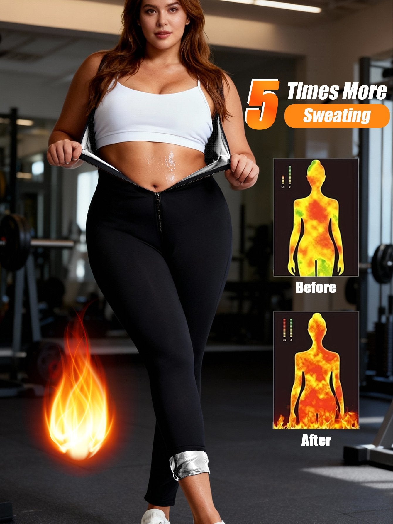Women's Full Body Sauna Suit for Weight Loss