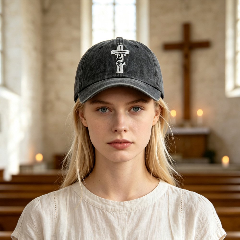 Vintage Faith Cross Baseball Cap for Men & Women