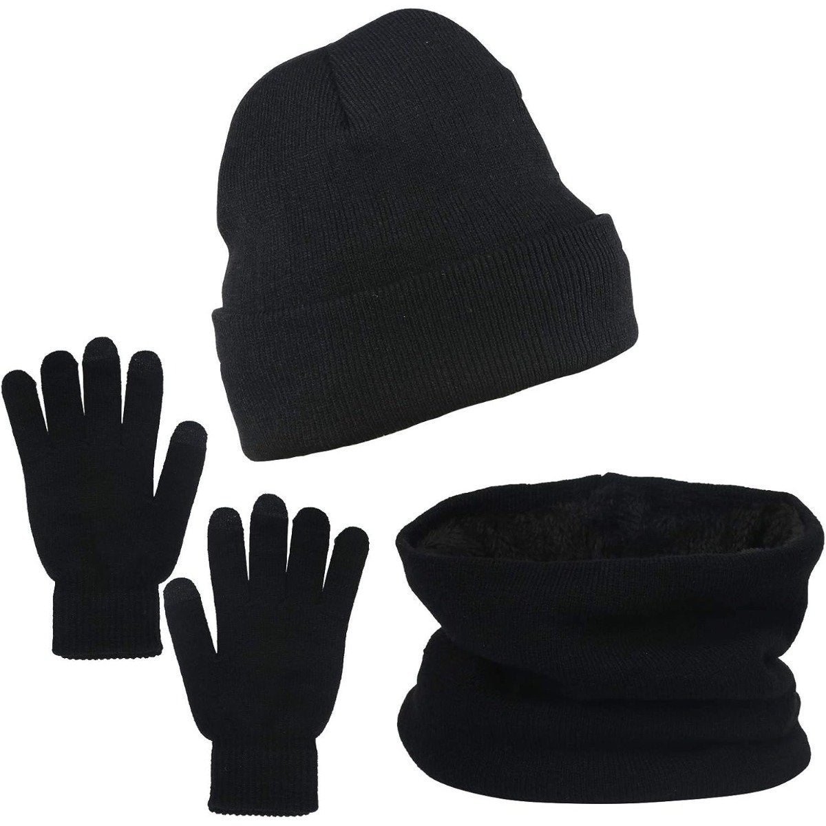 3-in-1 Winter Accessories Set - Warm & Cozy Hat, Scarf, Gloves