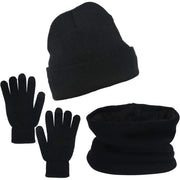 3-in-1 Winter Accessories Set - Warm & Cozy Hat, Scarf, Gloves
