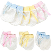 Baby Scratch Mittens Set - Soft Cotton, Anti-Scratch Gloves (6 Pairs)