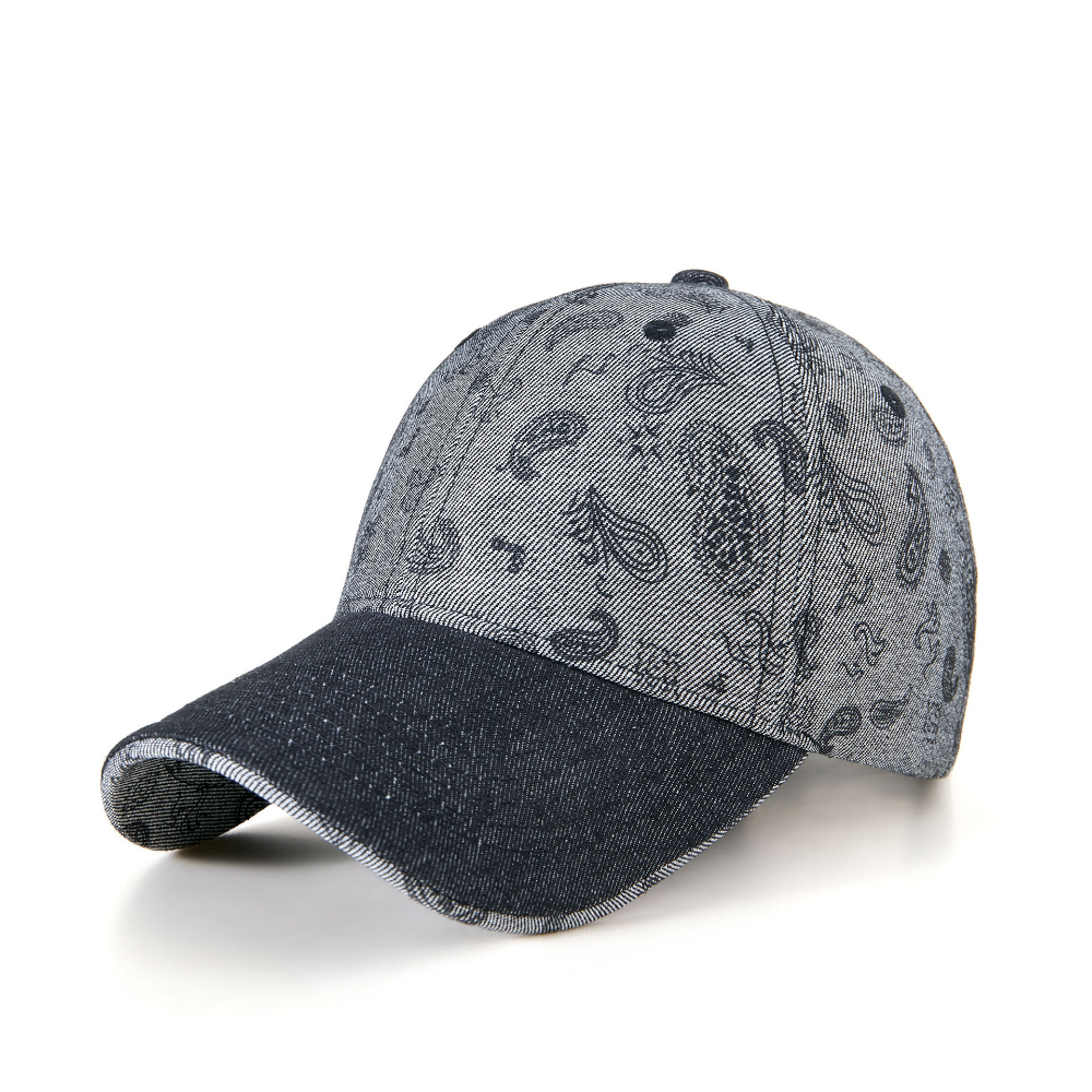 Retro Cashew Flower Cap - Adjustable Outdoor Hat