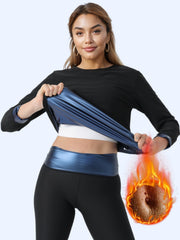 Sweat-Boosting Women's Long Sleeve Workout Shapewear Top