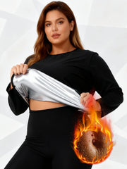 Long Sleeve Sauna Shirt for Women - Sweat Enhance Vest for Workout