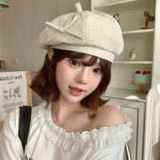 Summer Women's Grid Beret for Outdoor Style