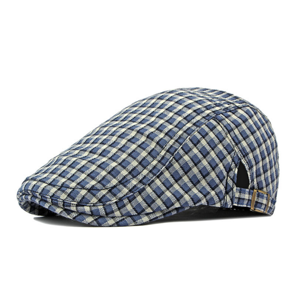 Casual Soft-top Adjustable Checkered Hat for Men & Women