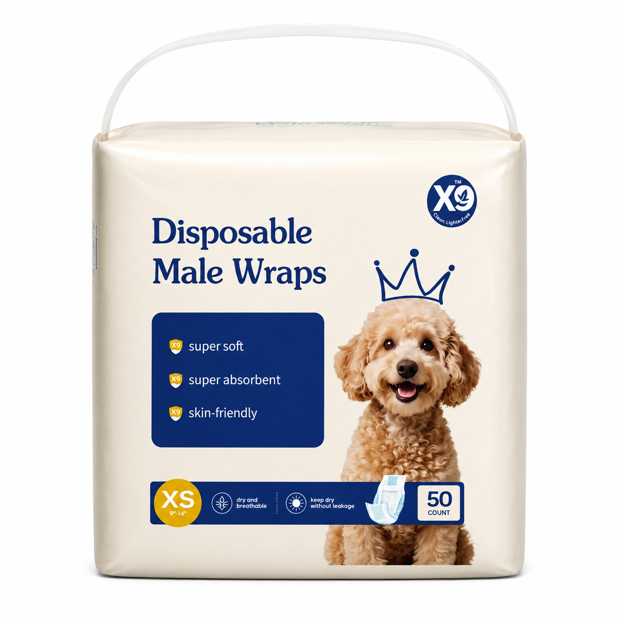 Male Dog Wraps for Incontinence & Travel