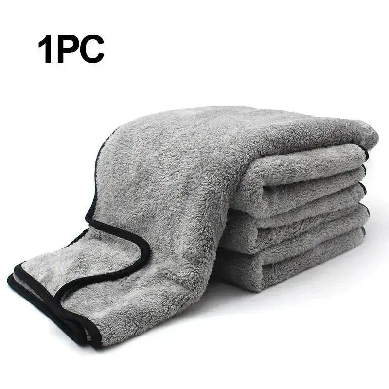 Quick-Dry Car Wash Towel, Double-Sided Coral Fleece, No Shedding, No Color Fading