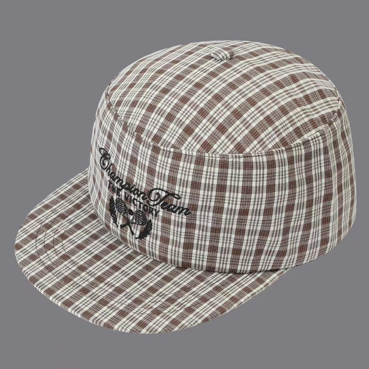 Casual Plaid Baseball Cap for Women - Perfect for Hiking, Camping & Street Style