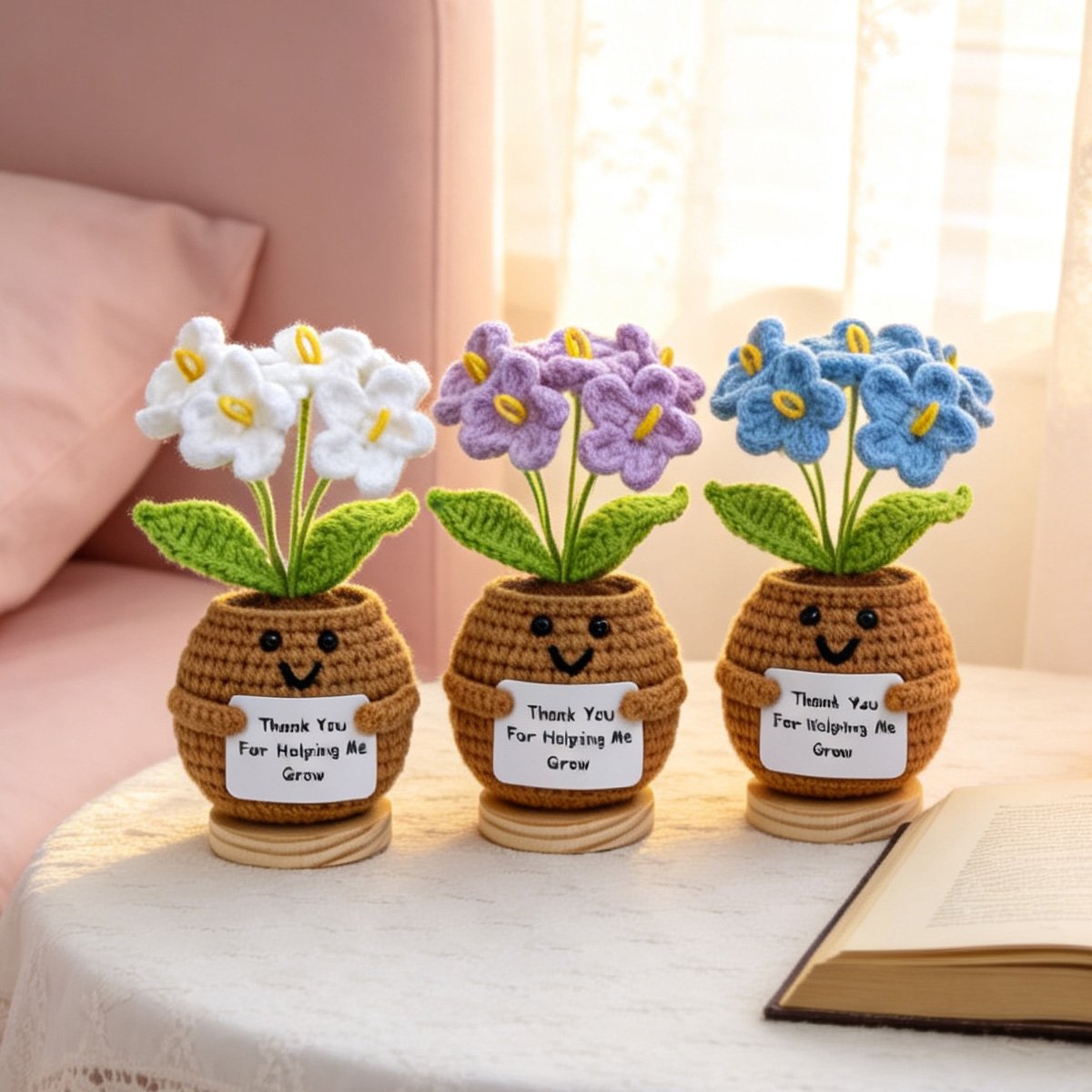 Crochet Forget-Me-Not Ornament