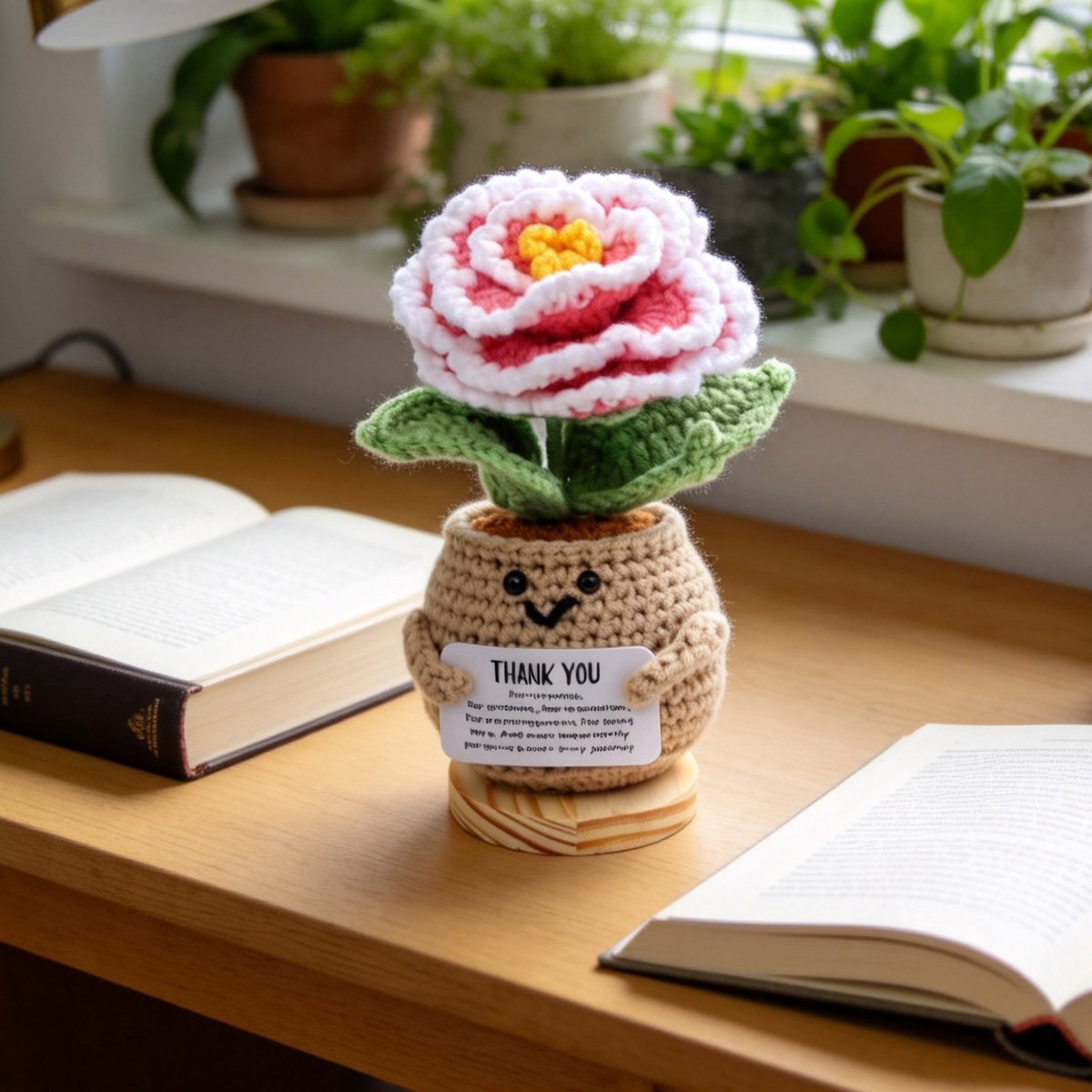 Crochet Flower Pot Decor