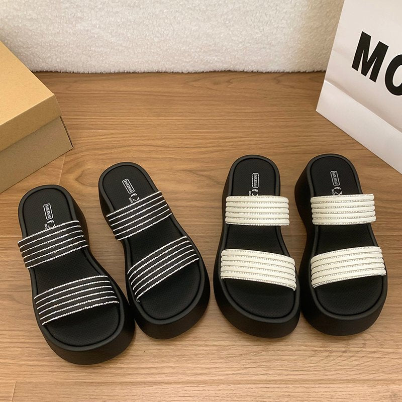 Sparkly Comfort Slides