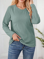Autumn Winter Long-Sleeved T-Shirts For Women Pure Color Tops