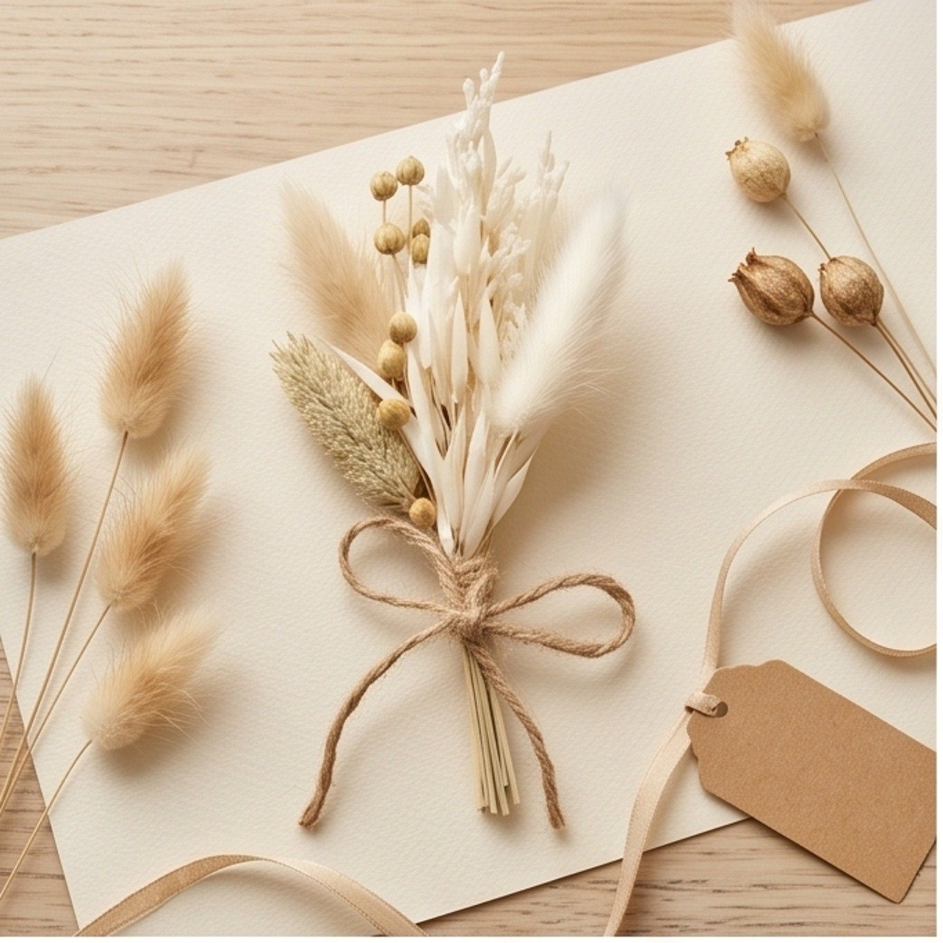 Boho Wedding Decor Set - 12 Mini Dried Flowers