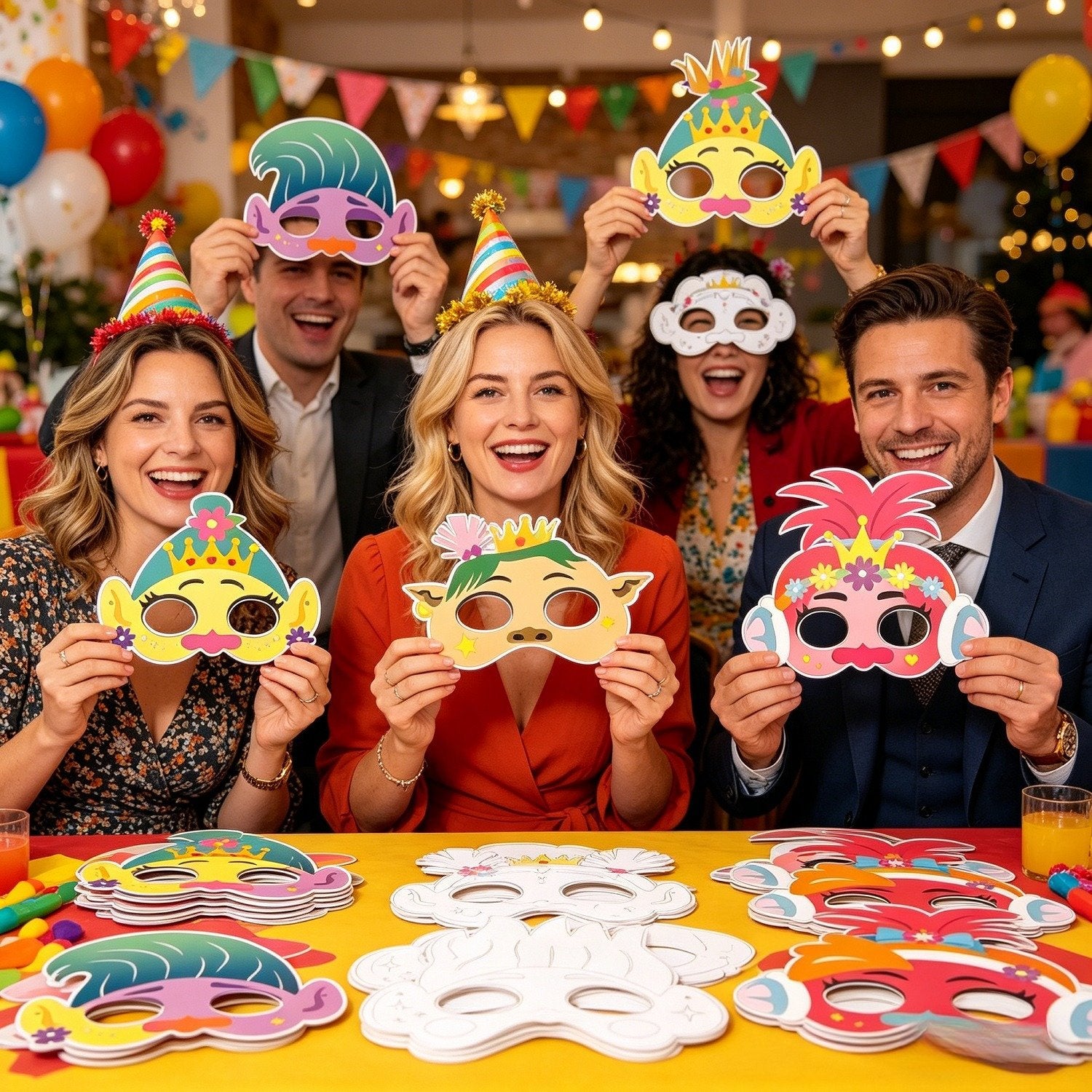 50-Piece Party Mask Craft Kit