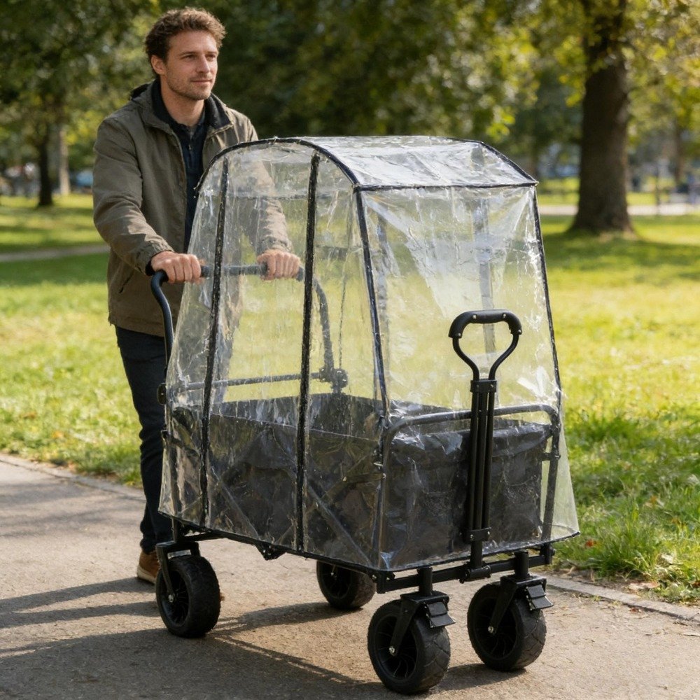 Waterproof Handcart Rain Cover - Universal Camping Tarp