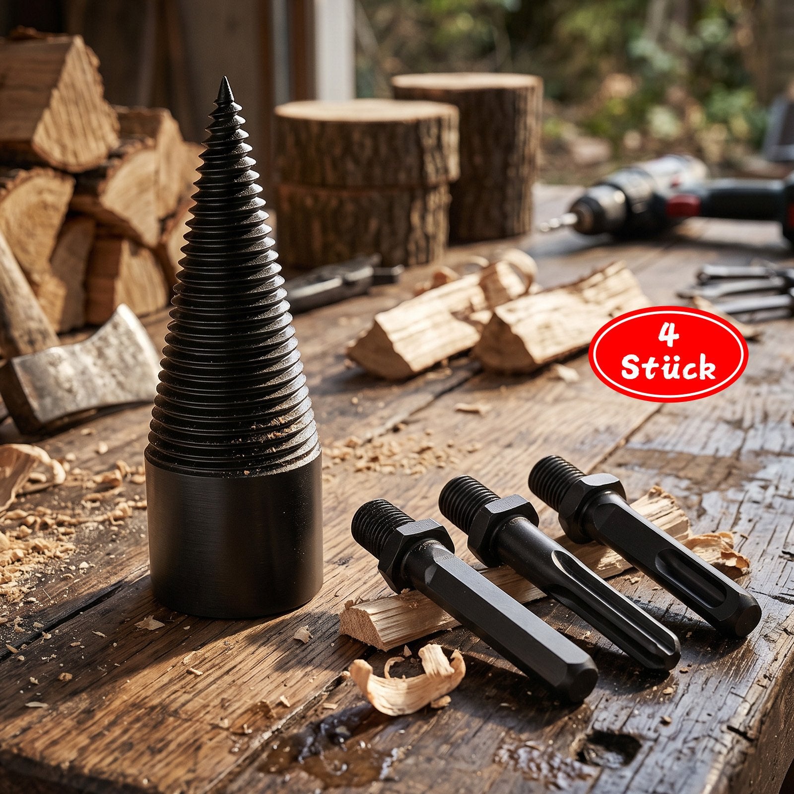 32mm Wood Splitter Drill Bit Set - Easy Wood Splitting Made Simple