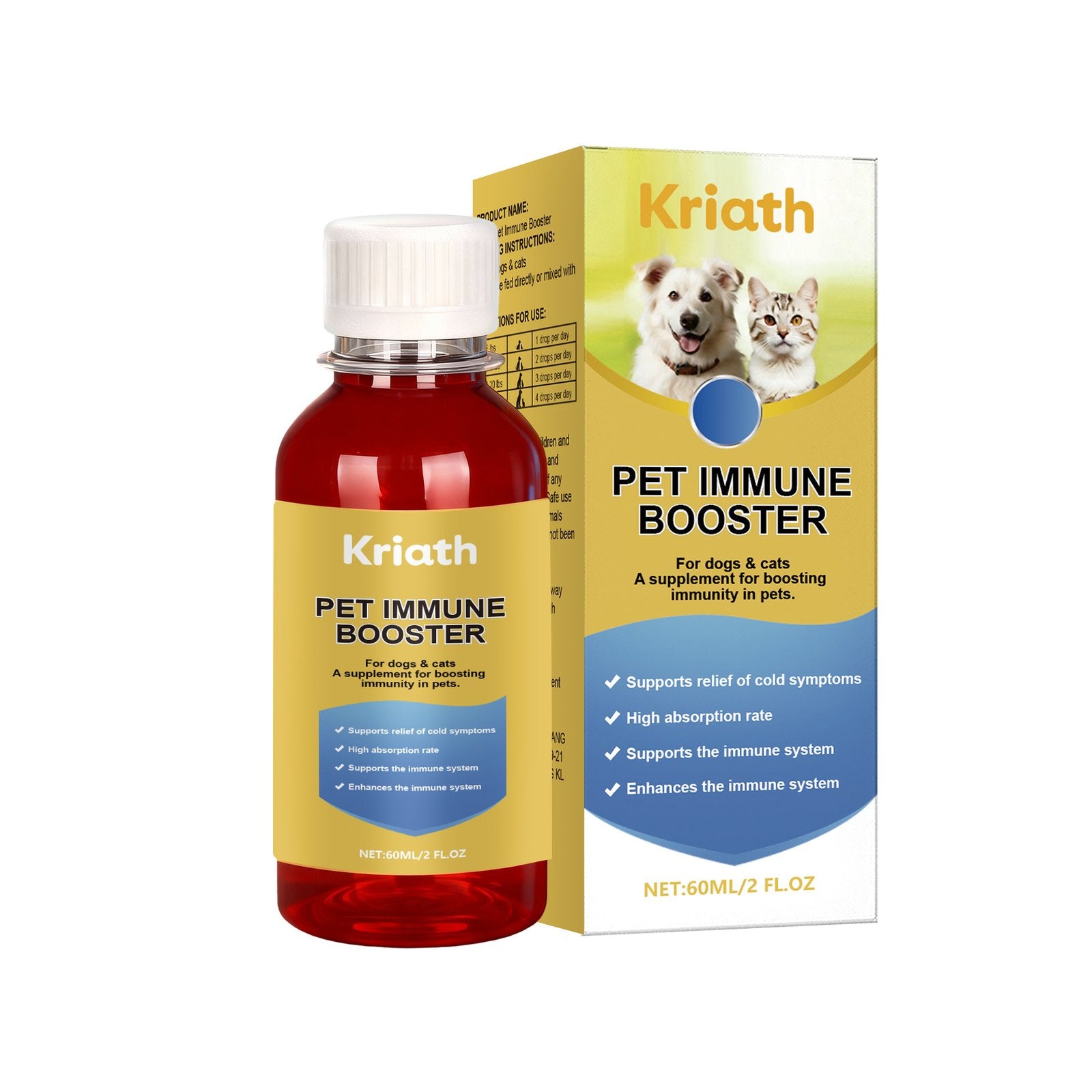 Daily Oral Liquid Nutritional Supplement for Cats and Dogs