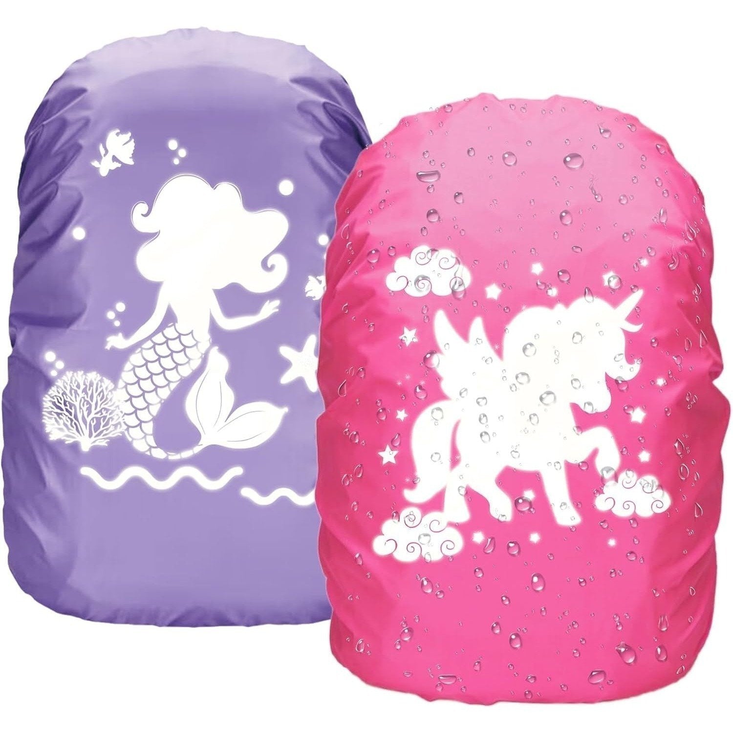 Protect Your Backpack with Style - Mermaid Pattern Set of 2
