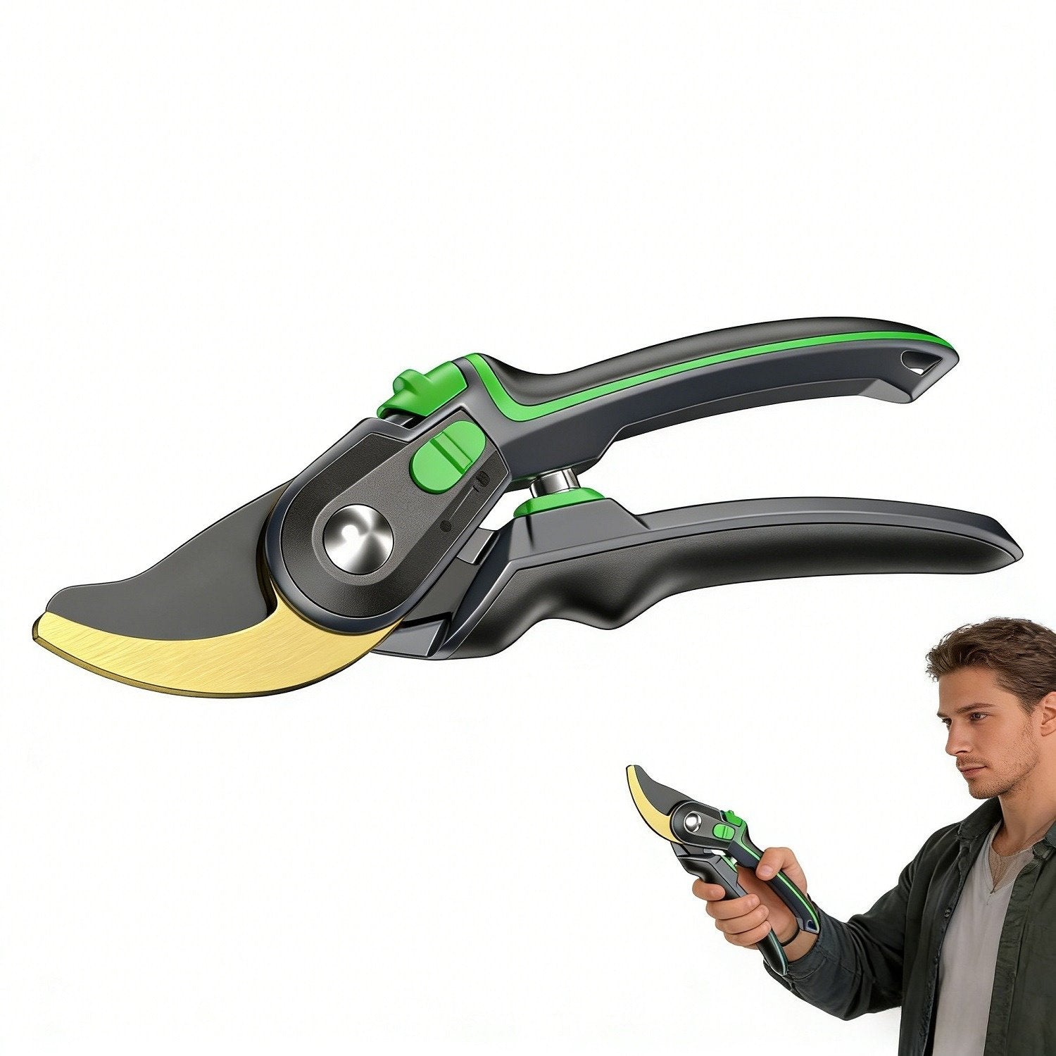 Golden Armor Garden Shears - Heavy-Duty Pruning Loppers For Thick Branches