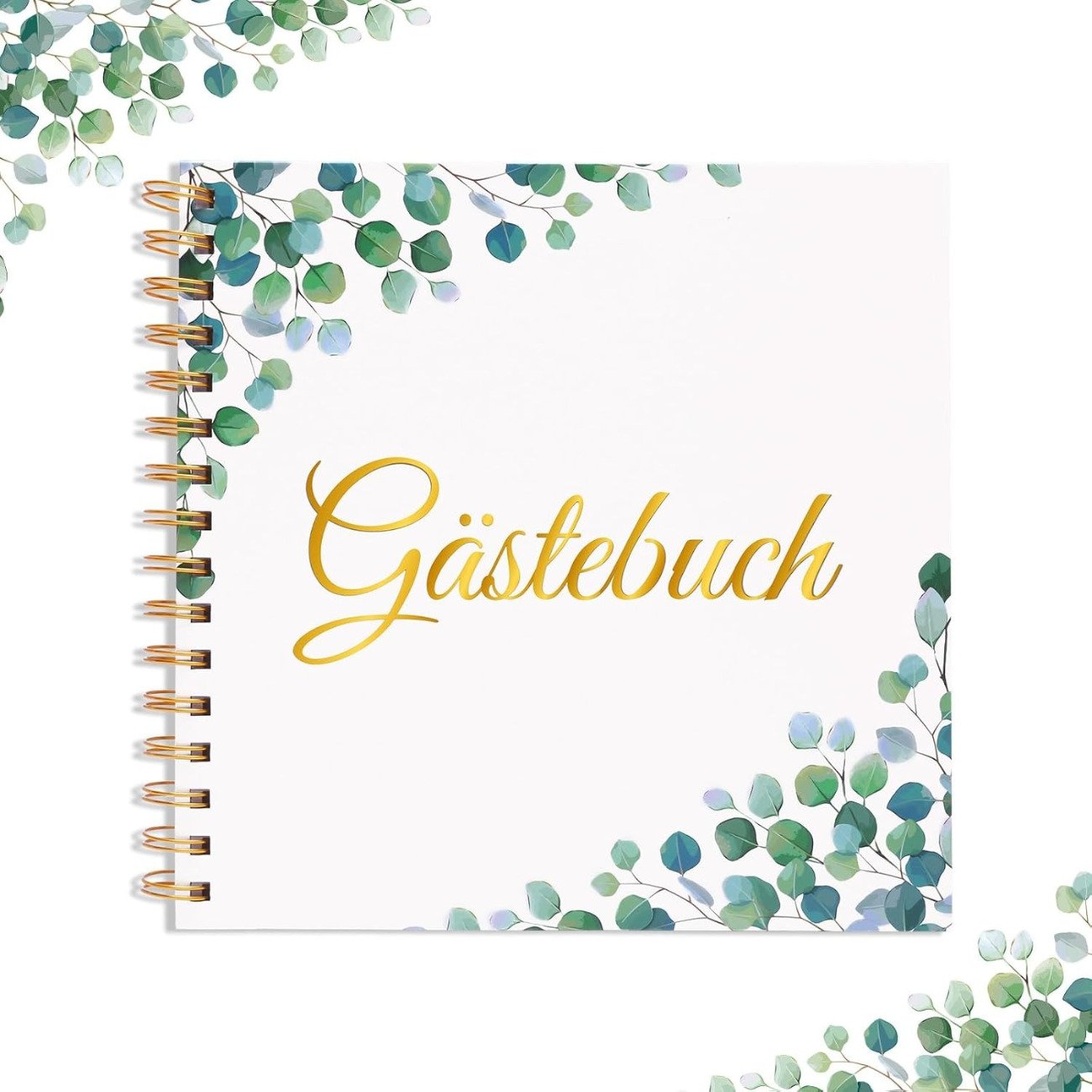Eucalyptus Guest Book, 60 Page Wedding Keepsake