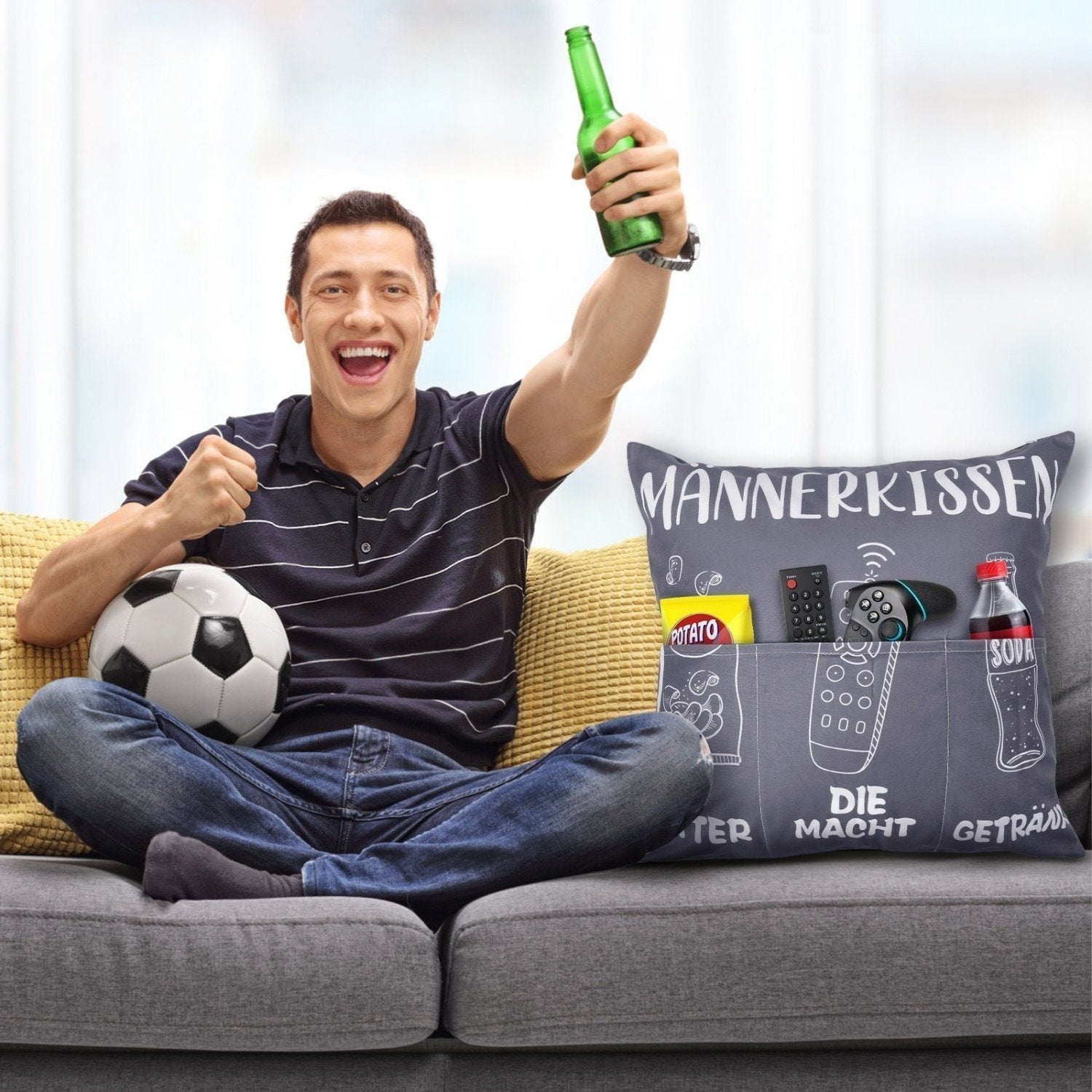 Funny Christmas Gift for Dad, 45x45cm Decorative Pillowcase for Men
