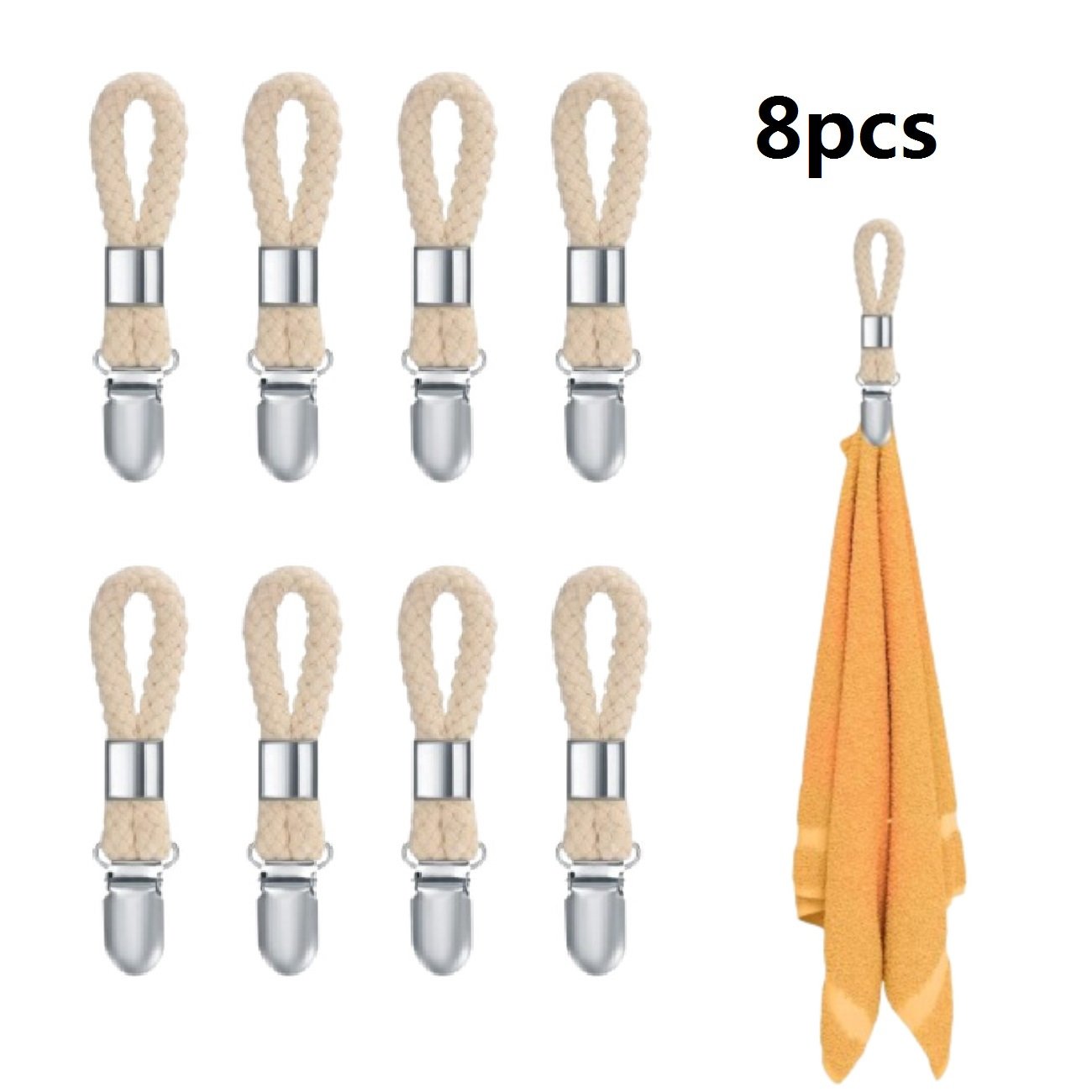 Towel Clips Set - 8 Pack Hanging Hooks