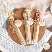 20pc Wooden Thank You Ballpoint Pen Set - Perfect Farewell Gift
