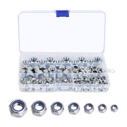 Assorted Lock Nuts Set - 202 Pieces, 7 Sizes, Stainless Steel