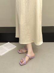 Summer Block Heel Slippers for Women - Anti Slip Outdoor Sandals