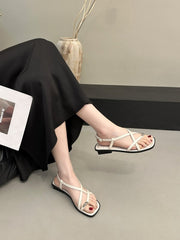 Low Heel One Strap Buckle Sandals for Women - Spring Style