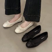 Polka Dot Ballet Flats - Soft Cushion Insole & Non Slip Sole