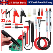 Multimeter Test Leads Kit - 23Pcs Silicone Probe Alligator Clips Banana Plug Tool
