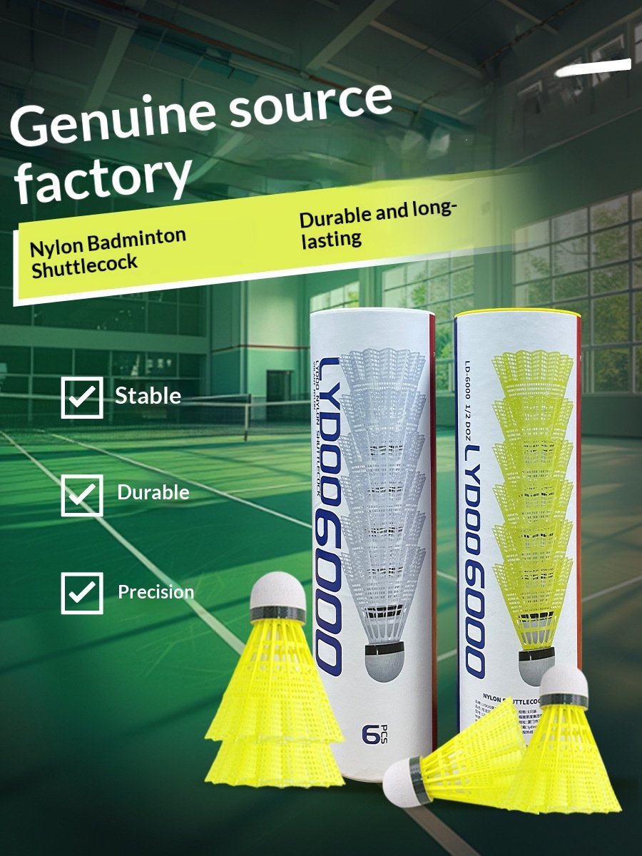 Improve Your Badminton Game with Windproof Nylon Balls (6-Pack)